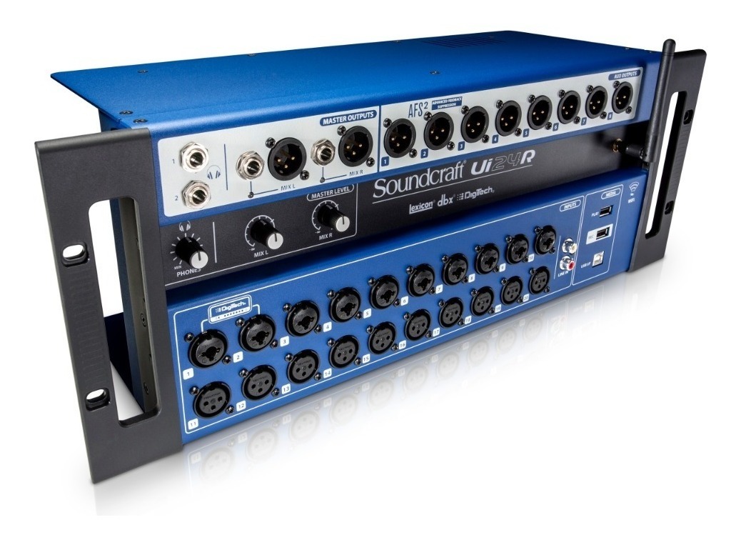 Mesa Som Digital Soundcraft Ui24r + Capa + Direct Box MCXQualysom