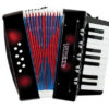 Acordeon Sanfona Infantil 8 Baixos Turbo 104-bk Preta MCXQualysom