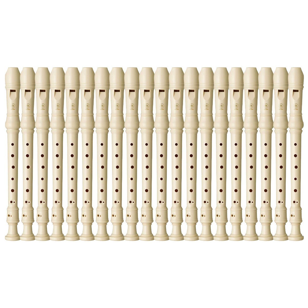 Kit 20 Flautas Soprano Doce Barroca Yamaha Yrs 24b Original MCXQualysom