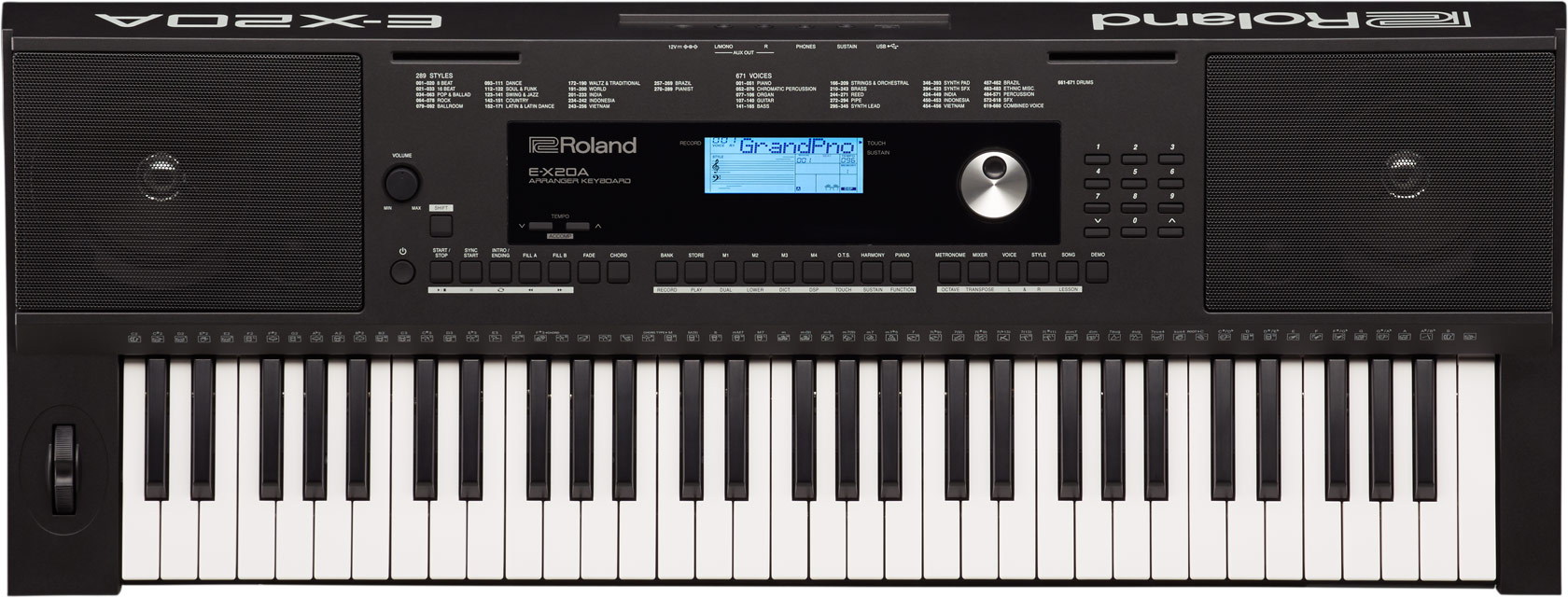 Teclado Arranjador Roland E-x20a+ Pedal Cherub+nf+garantia MCXQualysom