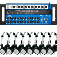 Mesa Digital 24 Canais Soundcraft Ui24r C/8 Akg K-414 MCXQualysom