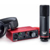 Kit Interface Microfone Headphone Solo Studio - Focusrite MCXQualysom