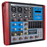 Mesa De Som 4 Canais Soundvoice Mc4 Eux MCXQualysom