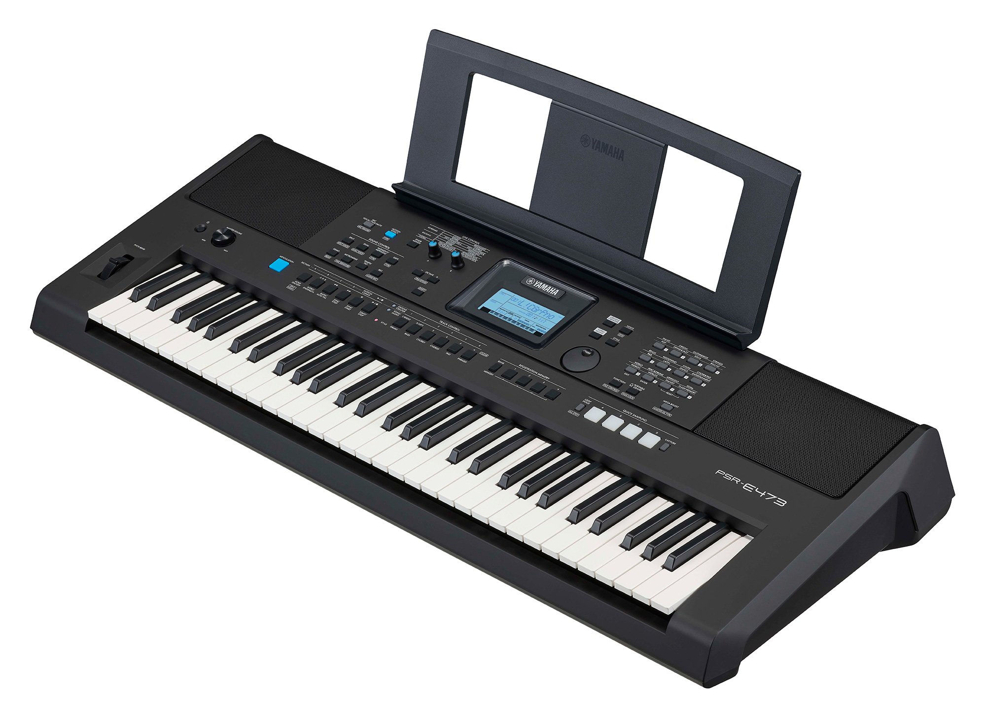 Kit Teclado Yamaha Psr-e473 Akg 414 Suporte Pedal Sustain MCXQualysom