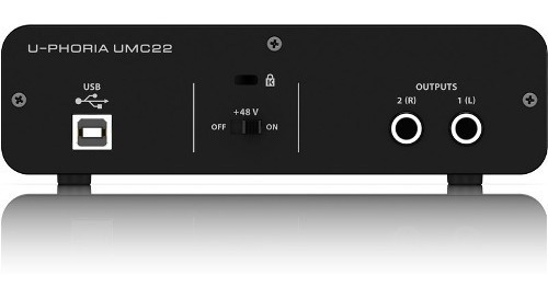 Interface Áudio Behringer Usb Umc Hd Midas Umc22 2canais MCXQualysom