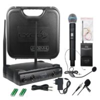 Microfone Sem Fio De Mao Duplo Headset Lapela Lyco Uh02mhli MCXQualysom