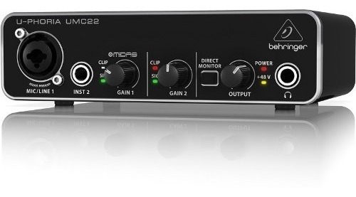 Interface Áudio Behringer Usb Umc Hd Midas Umc22 2canais MCXQualysom