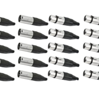 Kit 10 Conector Plug Xlr Macho Xlr Femea Santo Angelo MCXQualysom