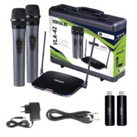 Microfone S/fio Duplo Vokal Vla42 MCXQualysom