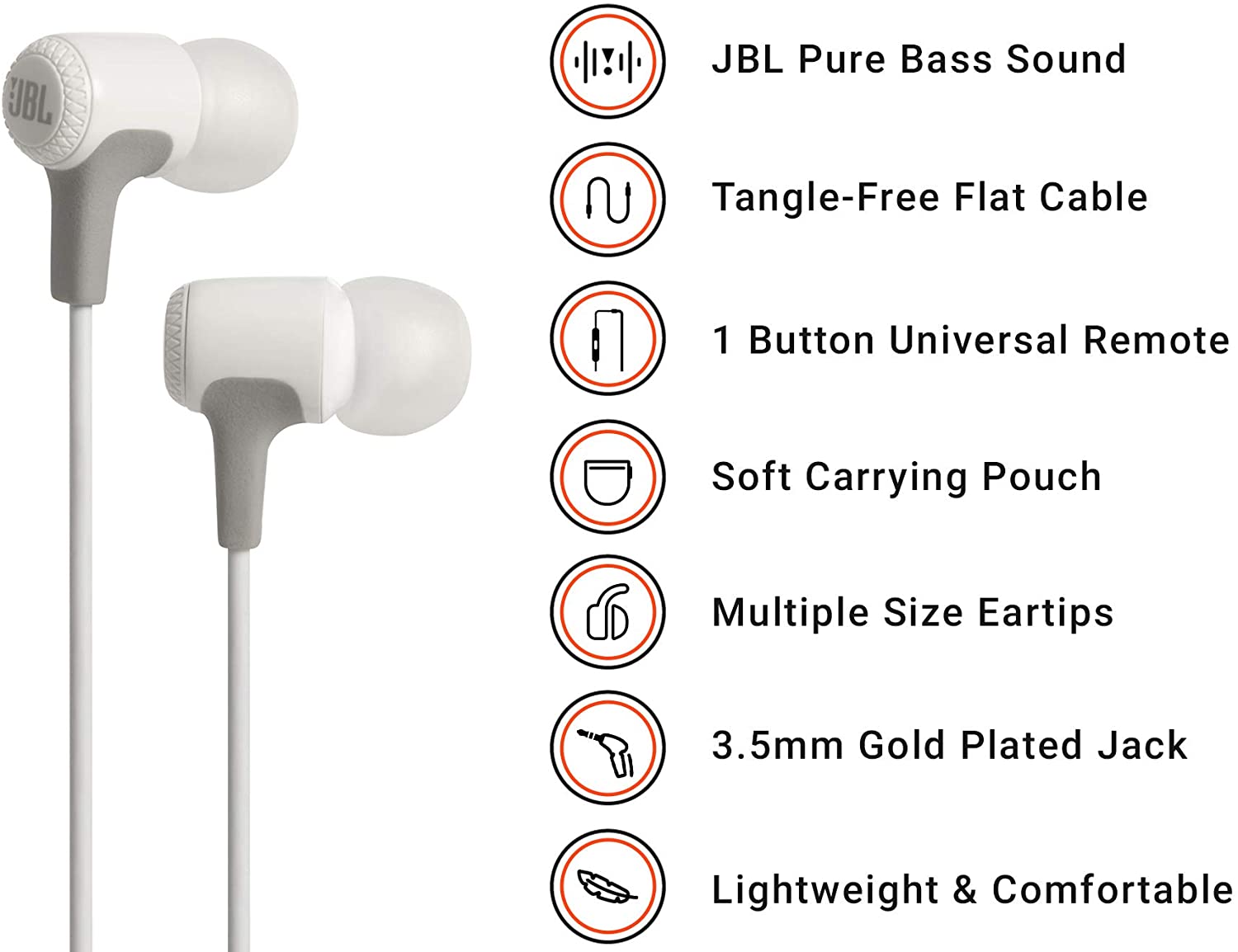 Fone De Ouvido Jbl E15 E 15 Branco Original Harman Nf MCXQualysom