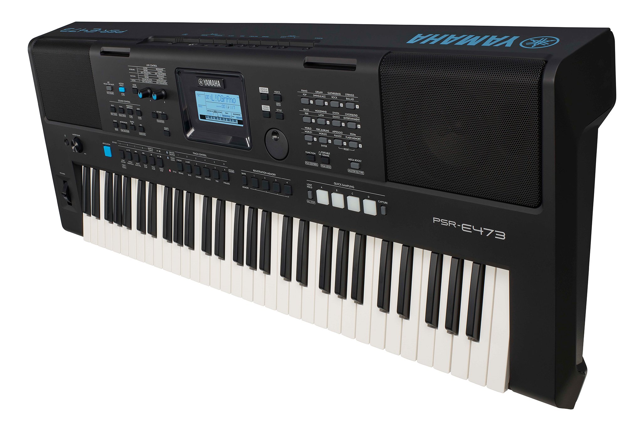 Kit Teclado Yamaha Psr-e473 Akg 414 Suporte Pedal Sustain MCXQualysom