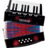 Acordeon Sanfona Infantil 8 Baixos Turbo 104-bk Preta MCXQualysom