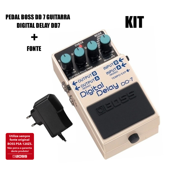 Pedal Boss Dd 7 Guitarra Digital Delay Dd7 Original+fonte – Qualysom