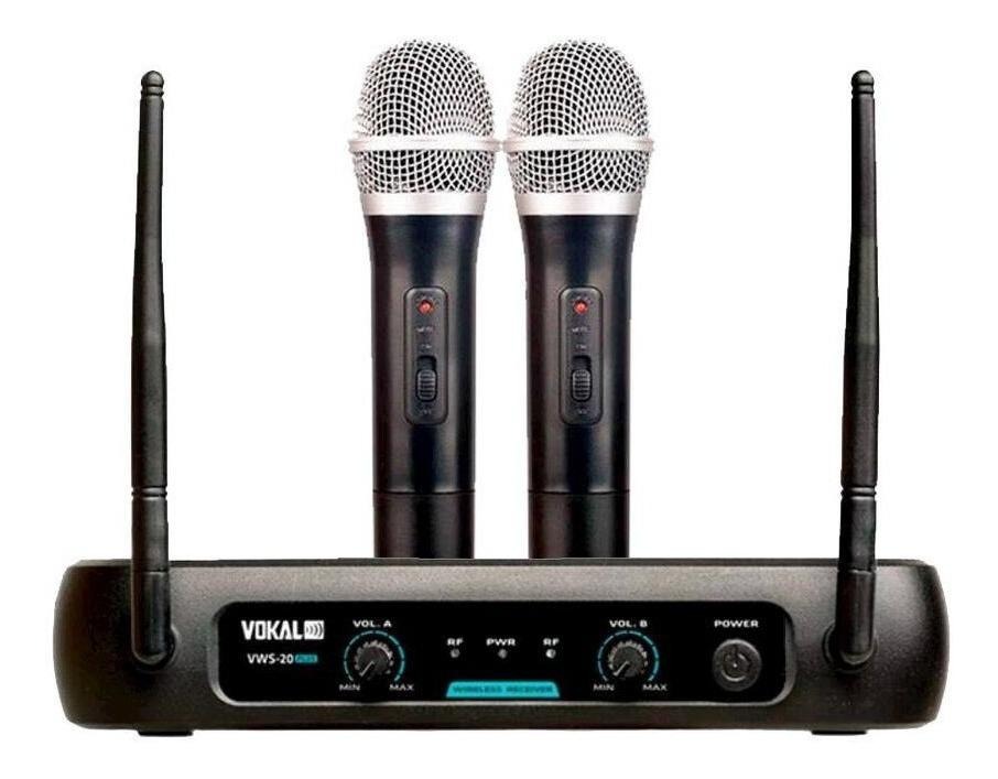 Microfone Sem Fio De Mao Duplo Vokal Vws20 MCXQualysom