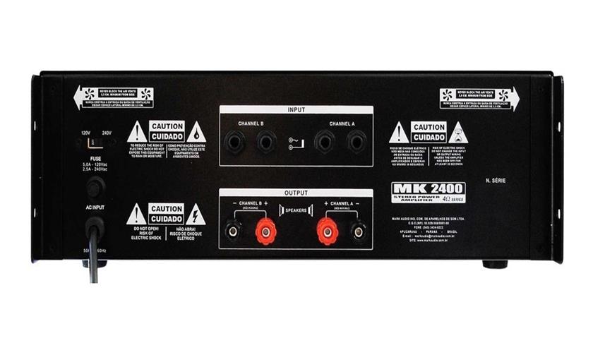 Amplificador PotÊncia Mark Audio Mk2400 400w Mk 2400 MCXQualysom