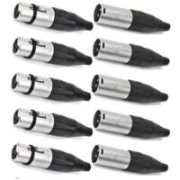 Kit De Conectores Xlr Sa2x 5 FÊmeas 5 Machos MCXQualysom