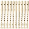 Kit 10 Flautas Soprano Doce Barroca Yamaha Yrs 24b Original MCXQualysom