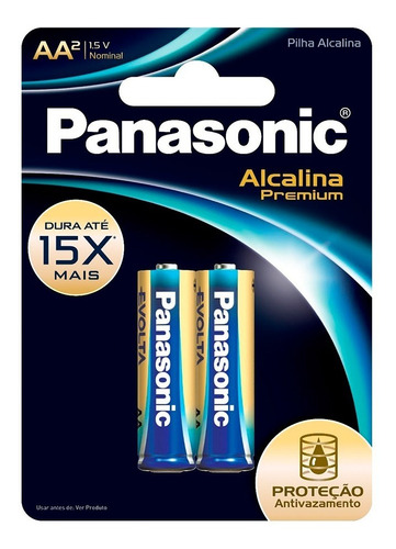 Kit 3 Cartelas Pilhas Alcalina Panasonic Premium Aa C/ 2und MCXQualysom